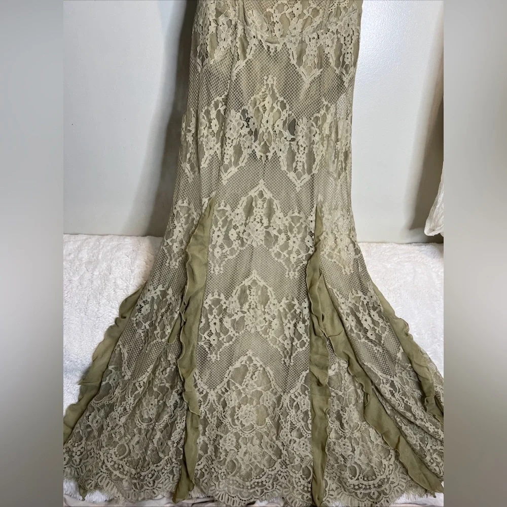 Free People For Love & Lemons Shirley Lace Bodysuit Maxi Dress - Picture 6 of 9